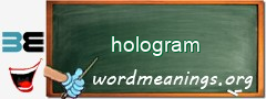 WordMeaning blackboard for hologram